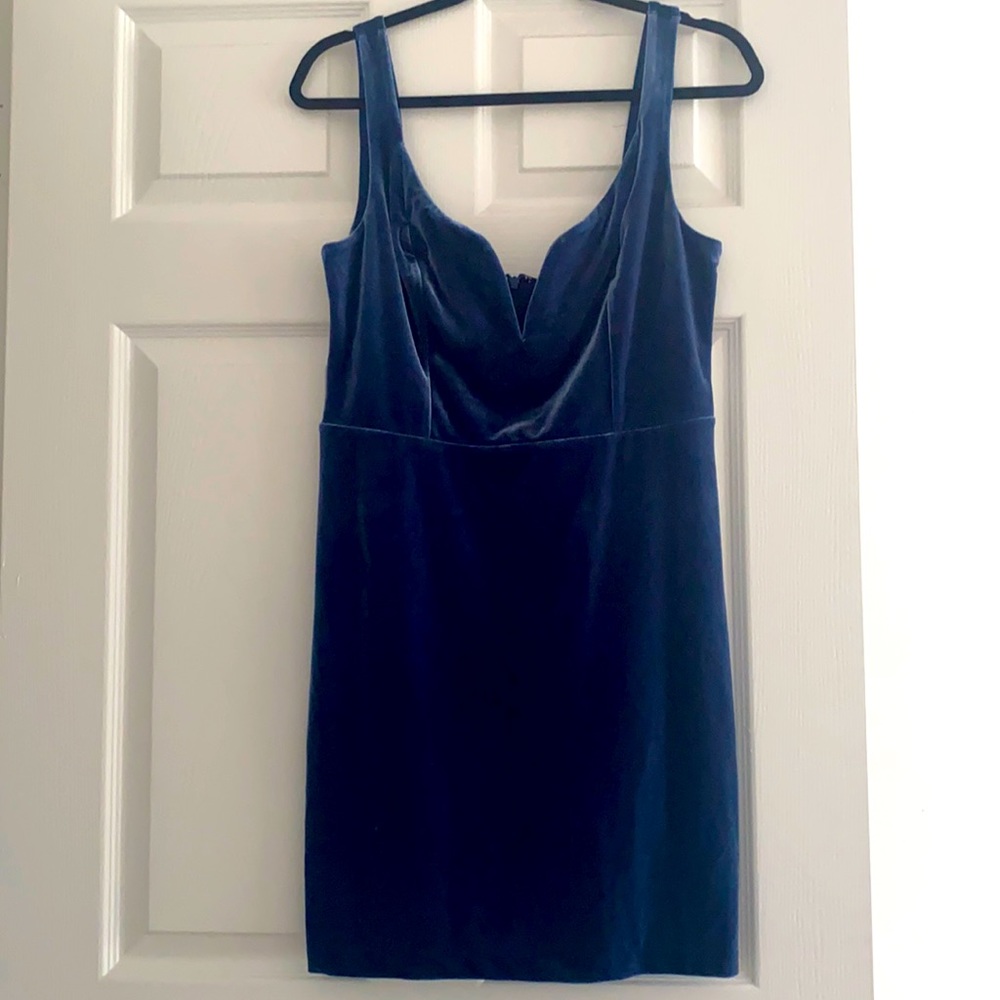 EXPRESS Blue Velvet cocktail dress